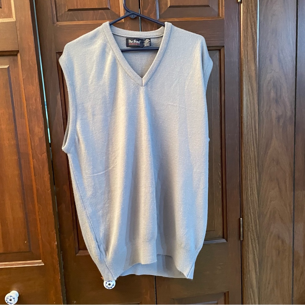 Par Four, Sportswear, Sweater Vest - Men's Size  light gray XLT